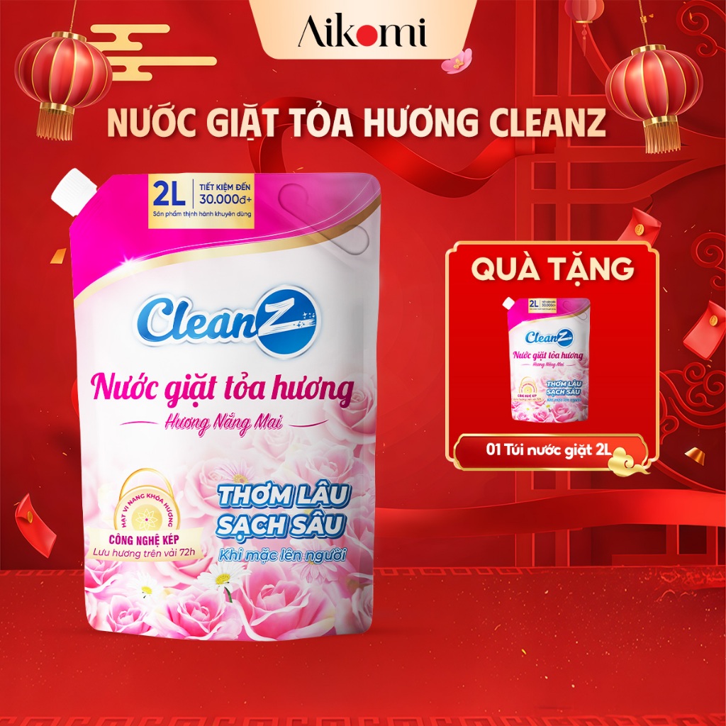 Nước Giặt Xả Tỏa Hương CleanZ Công Nghệ Sạch Sâu, Đánh Bay Vết Bẩn ...