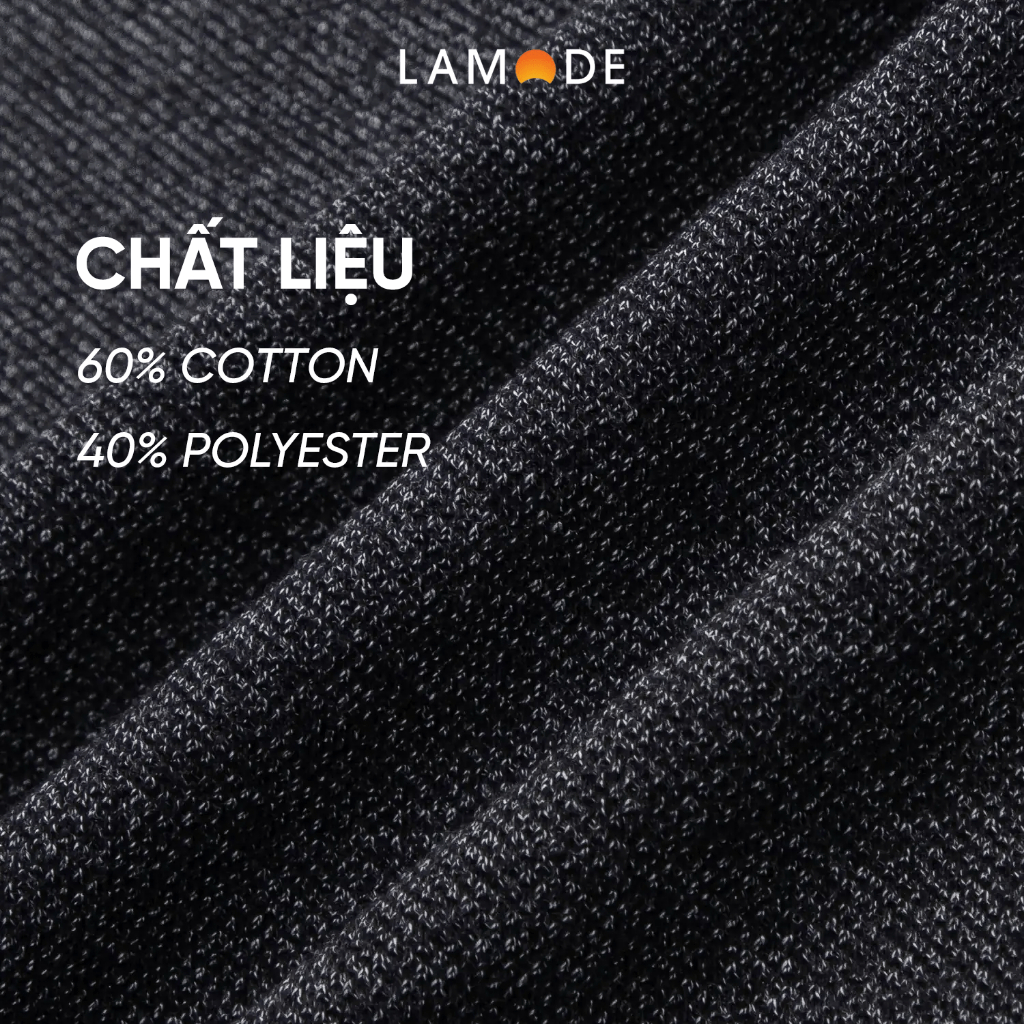 Áo Polo Nam Lamode tay ngắn cotton dáng Regular co giãn thấm hút men'swear LPS021AS0E
