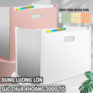 Túi đựng tài liệu học sinh A4 cao cấp, 13 ngăn phân loại rõ ràng, tặng kèm note tiện lợi để ghi chú