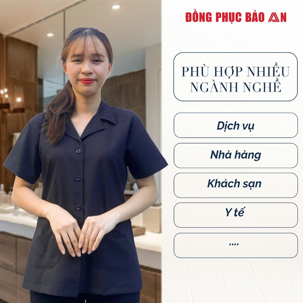 Áo Tạp Vụ May Sẵn Nhiều Màu – Đồng Phục Nhân Viên Vệ Sinh, Lao Công, Hộ Lý