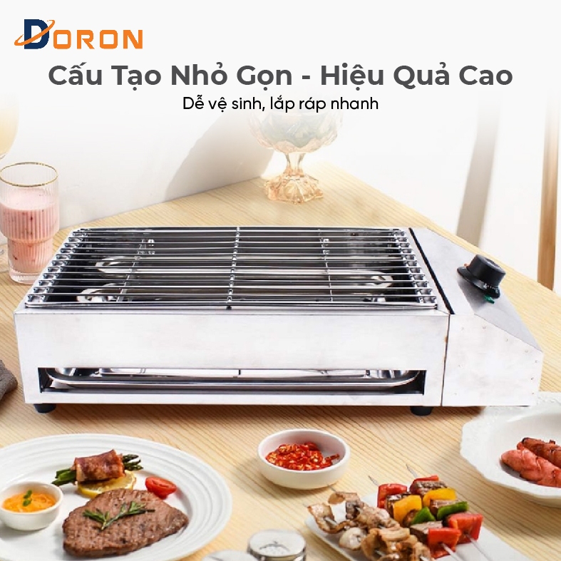Bếp nướng hải sản, bếp nướng thịt xiên 2800W đa năng nướng thịt xiên, hải sản, đồ ăn nhanh