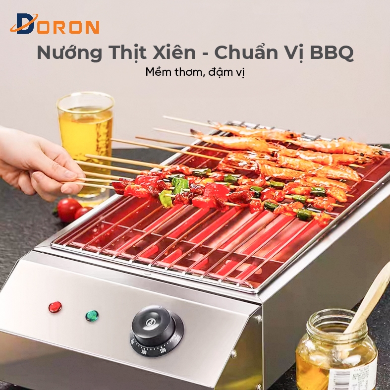 Bếp nướng hải sản, bếp nướng thịt xiên 2800W đa năng nướng thịt xiên, hải sản, đồ ăn nhanh
