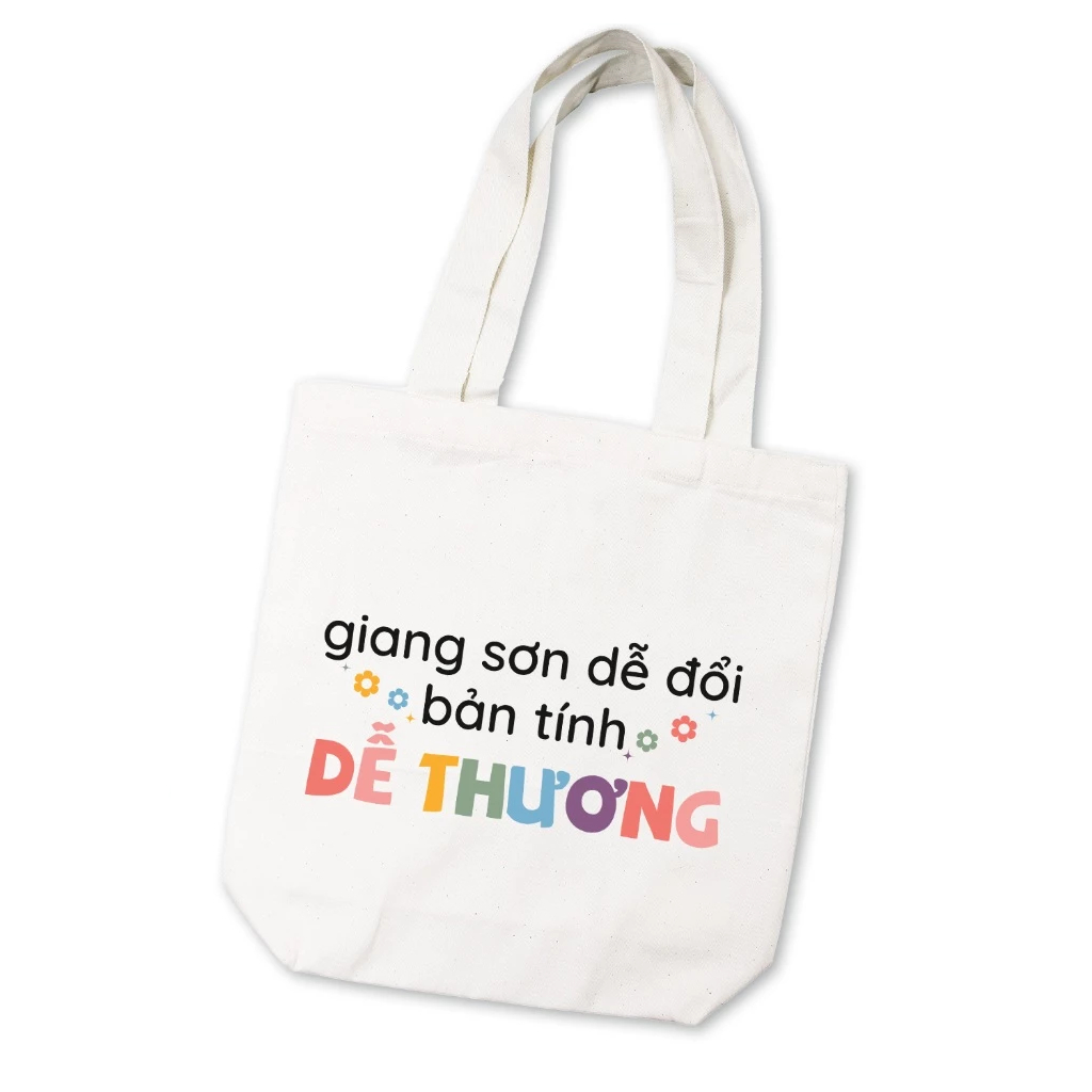 Túi Tote canvas BỘ SƯU TẬP Meow CÂU NÓI HÀI HƯỚC GENZ túi vải đeo vai có khóa kéo phong cách thời trang cho giới trẻ