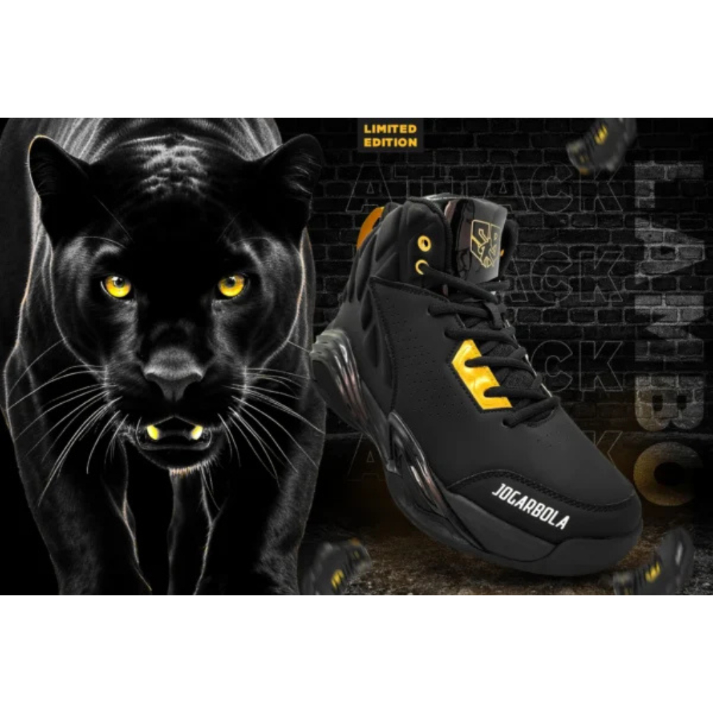 Giày bóng rổ nam Attack Lambo Stepback x Jogarbola, Giày bóng rổ cổ cao, giày thể thao, giày chơi bóng rổ indoor/outdoor