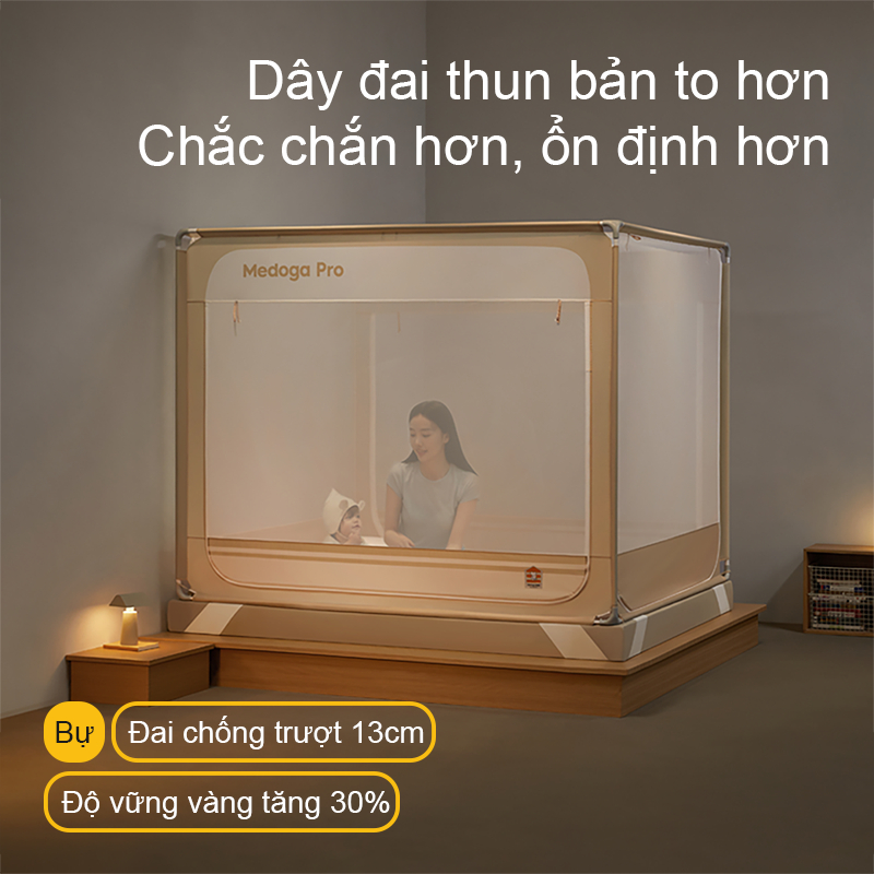 [PRO 2] Mùng Chống Ngã Medoga Cao Cấp - Khung Vuông | Chống Muỗi | Chắn Giường | Chống Ngã Giường | Không Khoan Tường | BigBuy360 - bigbuy360.vn