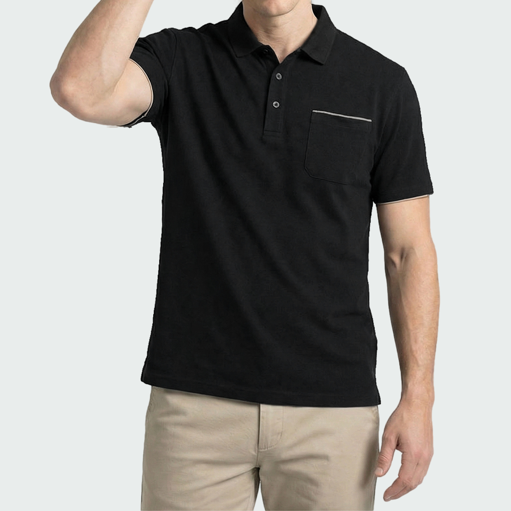 LAMODE Áo Polo Nam Tay ngắn Regular có túi cotton co giãn thoáng mát men'swear LPS022AS0E