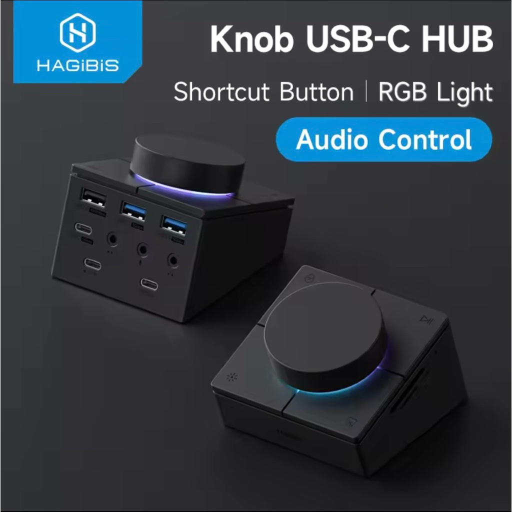 Nút điều chỉnh âm lượng Hagibis Knob USB-C Hub | Volume Control | RGB ...