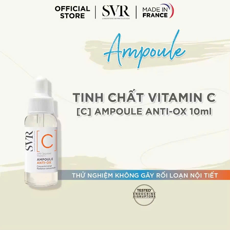 [HB GIFT 2] Tinh chất vitamin C dưỡng sáng da, chống nhăn SVR [C] Ampoule Anti-Ox 10ml