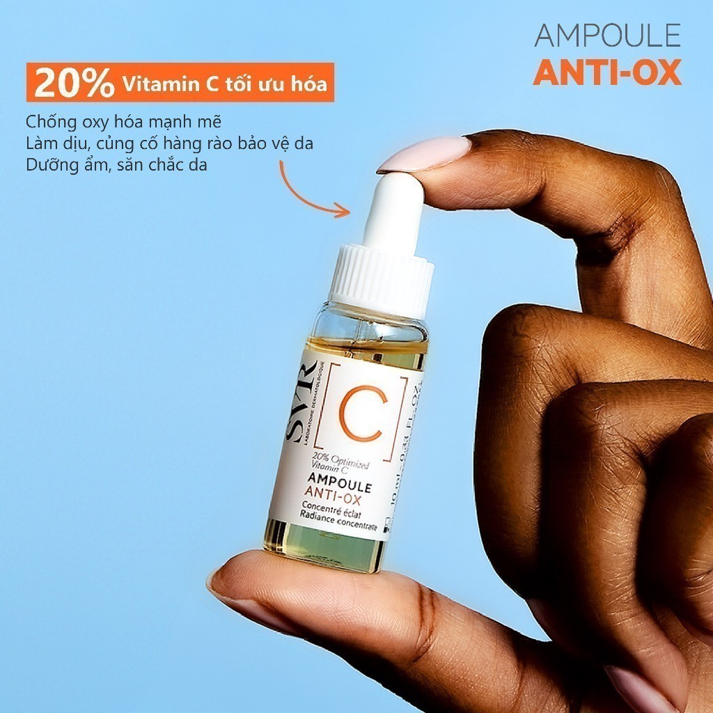 [HB GIFT 2] Tinh chất vitamin C dưỡng sáng da, chống nhăn SVR [C] Ampoule Anti-Ox 10ml