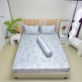 🌞SIÊU ĐẸP️️🌞Bộ Ga Gối Lụa Lyocell Sợi Tre Xám Thủy Tiên Thoáng Mát, Mền Chần Bông_Chăn ga sỉ HCM