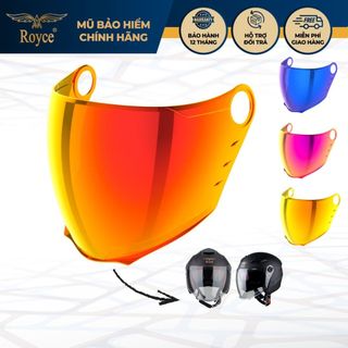 Kính che mặt thay thế mũ bảo hiểm xe máy 3/4 Royce helmet XH01 Royal M668 M268