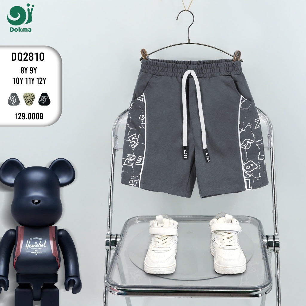 (25-42kg, 8-12Y) Quần Cộc Dokma Cotton Bé Trai DQ2780 DQ2083 DQ2810