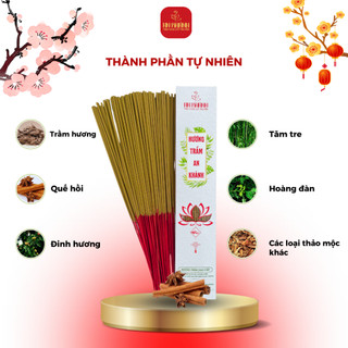 [KHÔNG ĐẬU TÀN] Hương Nhang Không Đậu Tàn AN KHÁNH nén 38cm, nhang thảo mộc ít khói