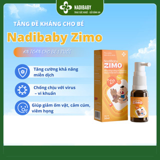 Siro Nadibaby Zimo, Bổ Sung Kẽm Giúp Bé Ăn Ngon, Tăng Đề Kháng - Hỗ Trợ Miễn Dịch Tự Nhiên - Lọ 15ml