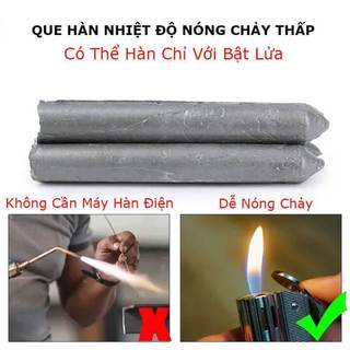 Que Hàn Nhiệt Độ Thấp 3 Thanh – Hàn Kim Loại Bằng Bật Lửa, Không Cần Máy, Dễ Dùng, Siêu Tiện Lợi