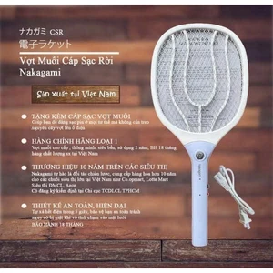 Vợt Muỗi NAKAGAMI, CSR – Nhỏ Gọn, Hiệu Quả, An Toàn (Hàng loại 1, màu ngẫu nhiên)