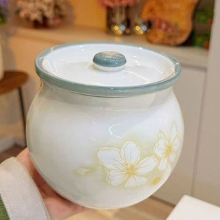 HŨ SỨ ĐỰNG MỠ  (LIỄN) GỐM SỨ CAO CẤP 1400ML, ĐỰNG MỠ, GIA VỊ... CÓ THÌA ,CHỊU NHIỆT CAO, DỄ DÀNG VỆ SINH
