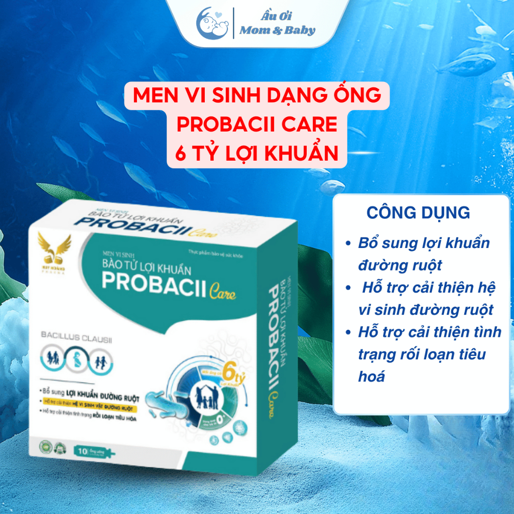[HÀNG CTY - QUÀ] Men vi sinh PROBACII CARE – Hỗ trợ tiêu hóa khỏe mạnh, tăng đề kháng, hấp thu tối ưu - 10 ống x 10ml