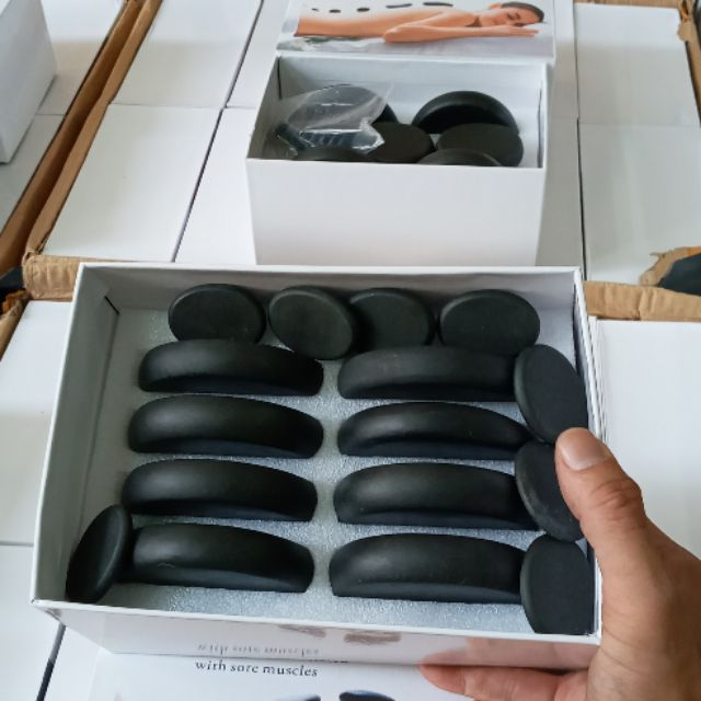 Bộ Đá Nóng 16 Viên Massage Body Giúp Đả Thông Kinh Lạc, Lưu Thông Khi Huyết