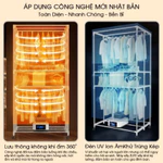 Tủ Sấy Khô Quần Áo Mùa Nồm Z28 Plus, Máy Sấy Quần Áo Gấp Gọn Tiện Lợi, Công Xuất 2600W Tiết Kiệm Điện — ảnh 4