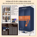Tủ Sấy Khô Quần Áo Mùa Nồm Z28 Plus, Máy Sấy Quần Áo Gấp Gọn Tiện Lợi, Công Xuất 2600W Tiết Kiệm Điện — ảnh 8