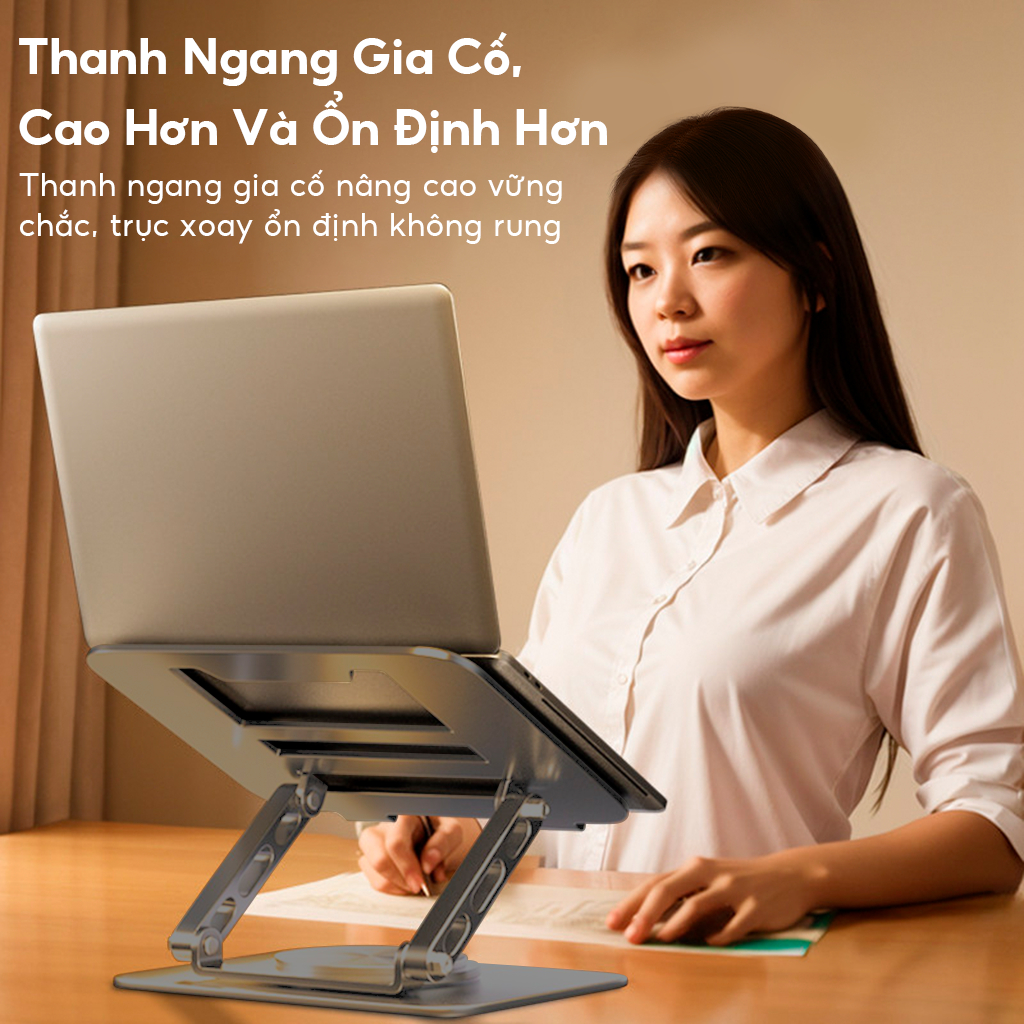 Giá đỡ Laptop, Macbook, Máy tính bảng Ipad công thái học nâng hạ độ cao hỗ trợ tản nhiệt