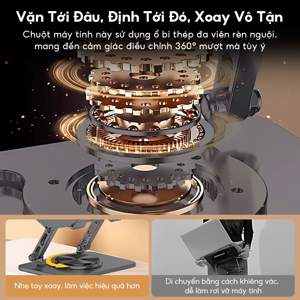 Giá đỡ Laptop, Macbook, Máy tính bảng Ipad công thái học nâng hạ độ cao hỗ trợ tản nhiệt