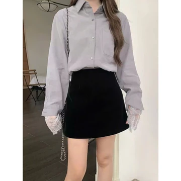 Chân Váy Nhung 2 Lớp Ngắn Chữ A – Chân Váy Dáng Xinh Tôn Chân, Thời Trang Mặc Tết Sang Trọng