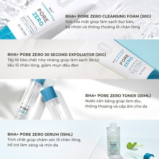 Bộ Dưỡng Da Làm Sạch Sâu, Hỗ Trợ Giảm Mụn Đầu Đen BETHESKIN BHA+ Pore Zero Trial Kit