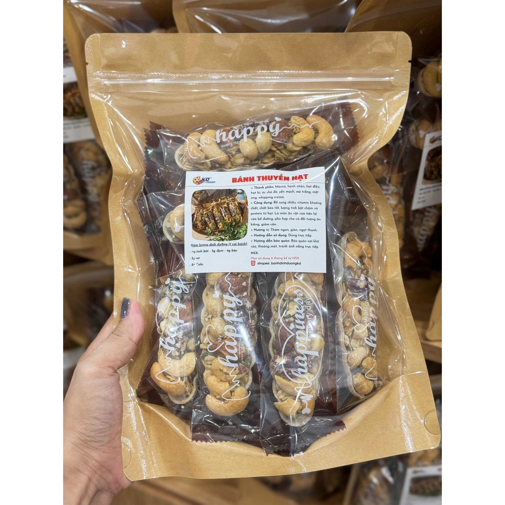 Bánh Thuyền granola thương hiệu KD Shop hương vị thơm giòn, ngọt thanh 400g/ 14 cái