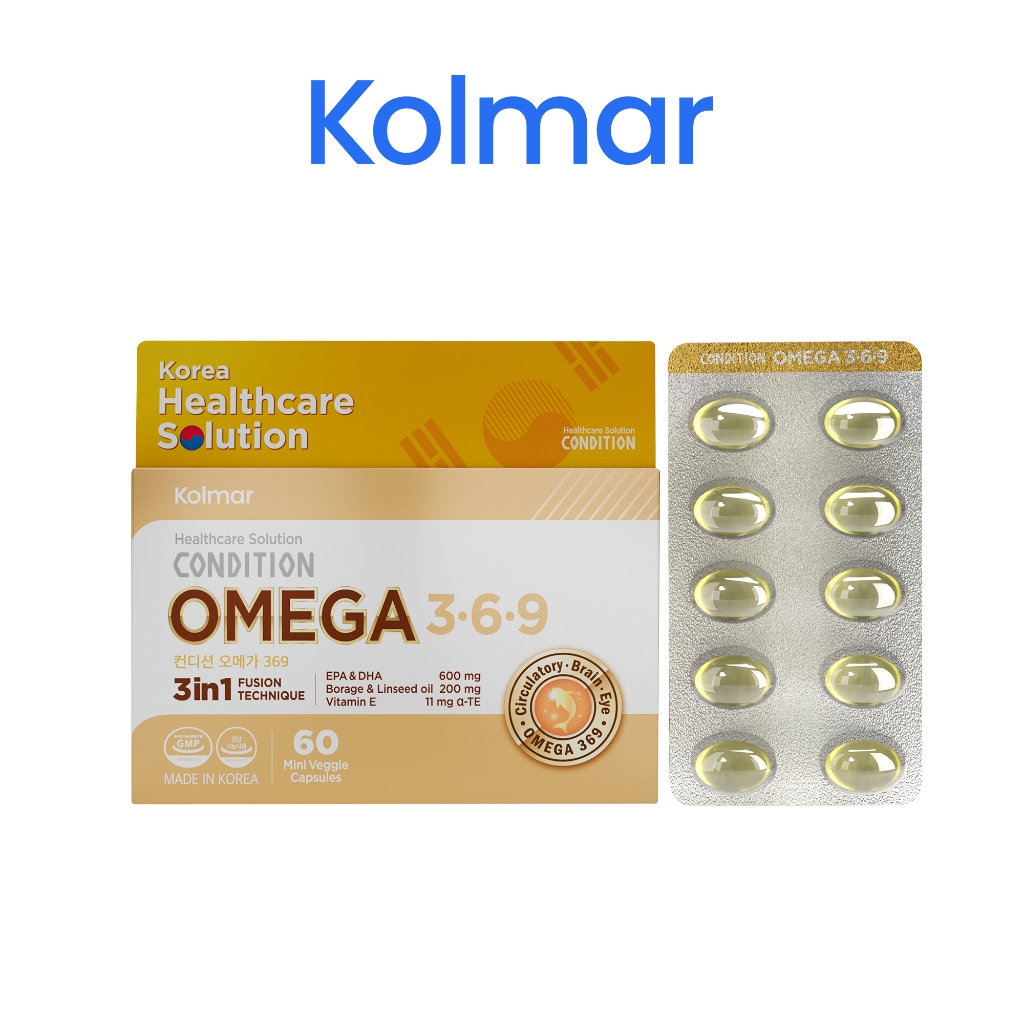 Viên Uống OMEGA369 CONDITION Giúp Chống Oxy Hóa, Hỗ Trợ Cải Thiện Lipid Máu - Hộp 60 viên - Thực Phẩm Bảo Vệ Sức Khoẻ
