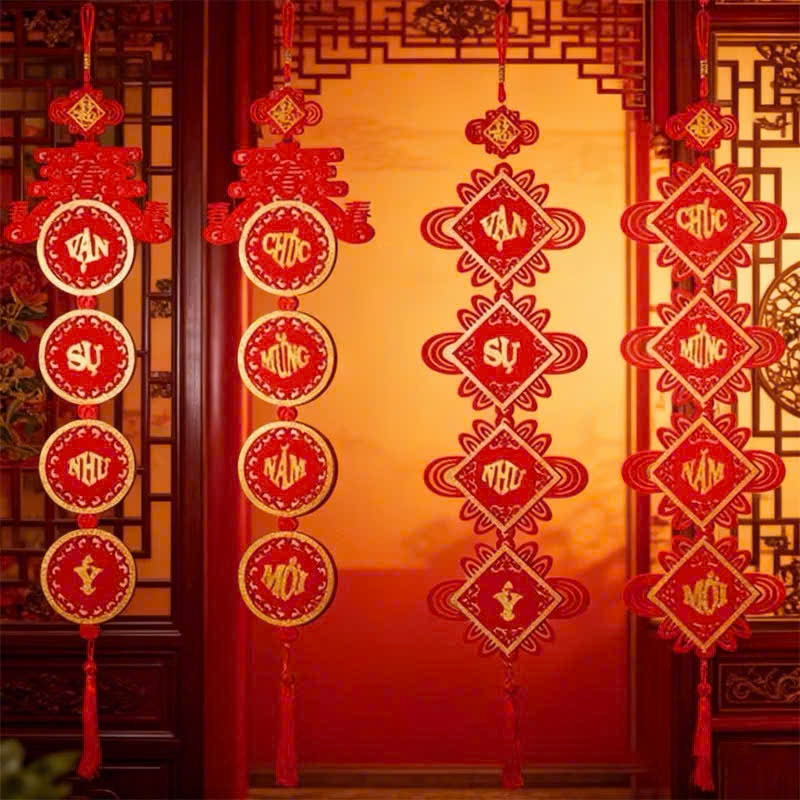Khánh Vuông Câu Đối Chúc Mừng Năm Mới câu đối tết, câu đối nỉ nhung, cặp câu đối tết -Decor Tết