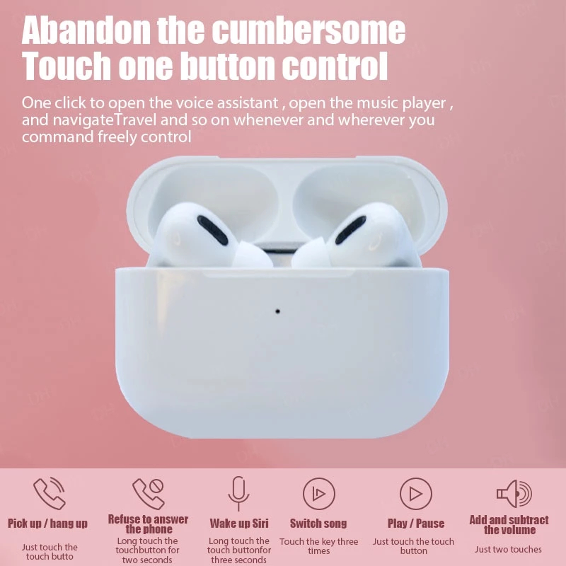 Tai Nghe Bluetooth PRO 3 ANC (Đầy đủ tính năng), Nâng cấp màng loa, Âm to, Bass hay, Pin trâu 8H，Điều khiển cảm ứng