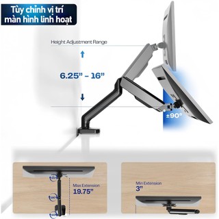 Arm Màn Hình Giá Đỡ Màn Hình 13-34 inch 2-10KG Xoay 360° điều chỉnh đa hướng