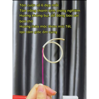 [TÀN TRẮNG] Hương Nhang Cuộn Tàn Trắng Hình Số 6 Thơm Tết, Nhang Tài Lộc 43cm Không Hóa Chất