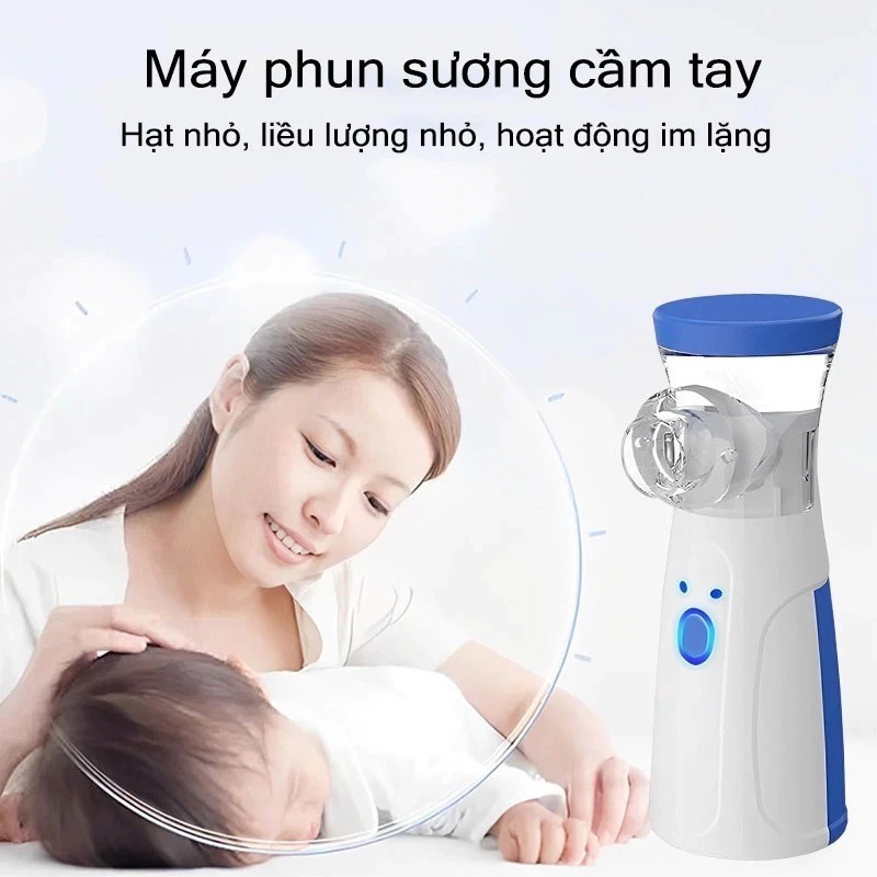 Máy Xông Mũi Họng Cho Bé Công Nghệ Nhật Bản Máy Khí Dung Xông Mũi Họng Cầm Tay