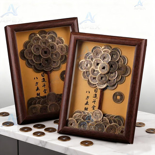 Cây Tiền Đồng Tiền Xu Âm Dương Thủ Công - Trang Trí Để Bàn Quà Tặng Phù Hợp Tất Cả Không Gian