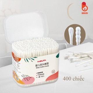 Combo 5 hộp tăm bông trẻ em, tăm bông sơ sinh 200, 400 que Vcoool, Jubon , Misuta kháng khuẩn cho bé