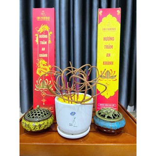 [TÀN HỒNG] Hương Nhang Cuộn Tàn Hồng Hình Số 6 Nén 43cm, Hương Thảo Mộc Rất Thơm Ít Khói