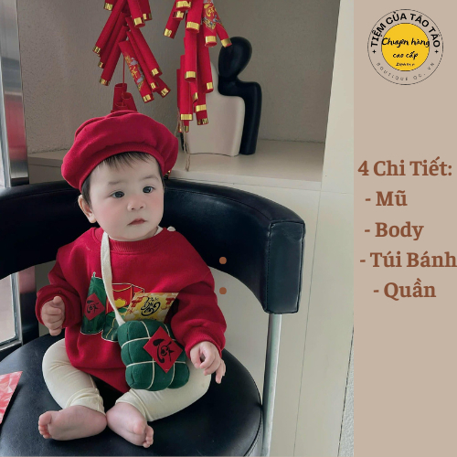 Sẵn Ship- Hỏa Tốc Set Noel Tuần Lộc NỈ BÔNG kèm Mũ và Quần tất  cover Hàn Quốc cho bé trai bé gái từ 4-13kg mặc  tết