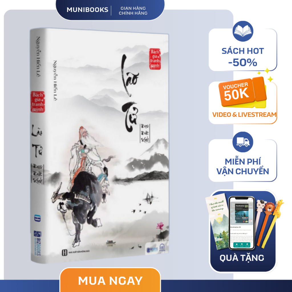 Bìa sách Lão Tử Đạo Đức Kinh Nguyễn Hiến Lê Triết Lý Và Đạo Đức Kinh Của Lão Tử Bizbooks