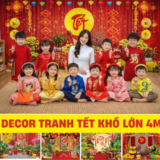 [TẶNG ĐINH] 300 MẪU TRANG TRÍ TẾT Trường Học, Mẫu Giáo, Mầm Non, Decor Chụp Ảnh Nhiều Khổ TET - BEEKIDS