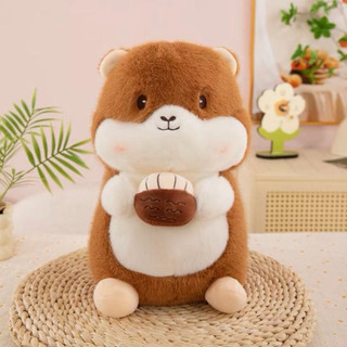 Gấu Bông Sóc Bông Ôm Quả Dễ Thương, Thú Nhồi Bông Mềm Mại, Quà Tặng & Trang Trí Đáng Yêu