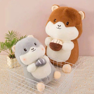 Gấu Bông Sóc Bông Ôm Quả Dễ Thương, Thú Nhồi Bông Mềm Mại, Quà Tặng & Trang Trí Đáng Yêu