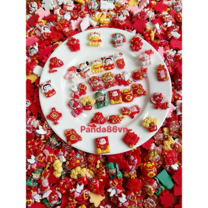 Set 50/100 Túi Mù Charm Tết Tặng Kèm Keo Dán Charm - Dùng Làm Quà Tặng - Trang Trí Tết Dễ Thương ( Giao Mẫu Ngẫu Nhiên)