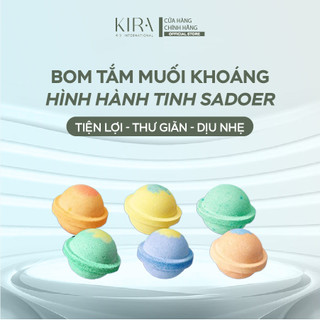 Bom tắm muối khoáng hình hành tinh 120g của SADOER giúp dưỡng ẩm, làm mềm da và mang lại cảm giác thư giãn