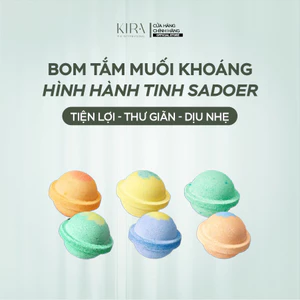Bom tắm muối khoáng hình hành tinh 120g SADOER giúp mềm da, dưỡng ẩm và tạo cảm giác thư giãn, sảng khoái.