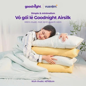 Vỏ Gối Airsilk Tencel Lụa Cao Cấp 45x65cm, 5 màu pastel - Goodnight Bedding (1 chiếc)