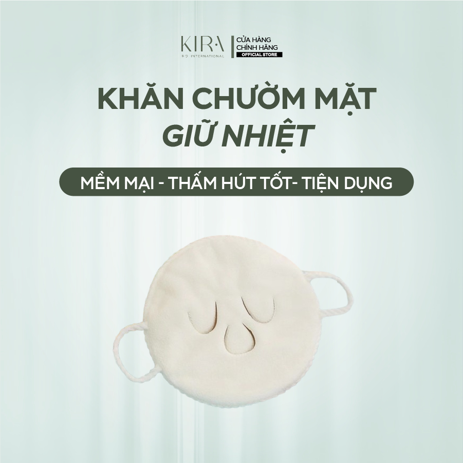 Khăn chườm mặt giữ nhiệt / khăn làm đẹp – hỗ trợ chăm sóc da tại nhà hoặc spa, có thể sử dụng để chườm nóng hoặc lạnh