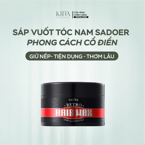 Sáp Vuốt Tóc Nam SADOER – Chất Clay tạo kiểu mạnh mẽ, giữ dáng tóc tự nhiên và bồng bềnh theo phong cách cổ điển.